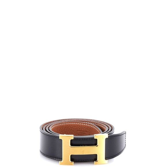 Hermes Constance Reversible Belt Leather Medium 90 Black - Picture 1 of 3